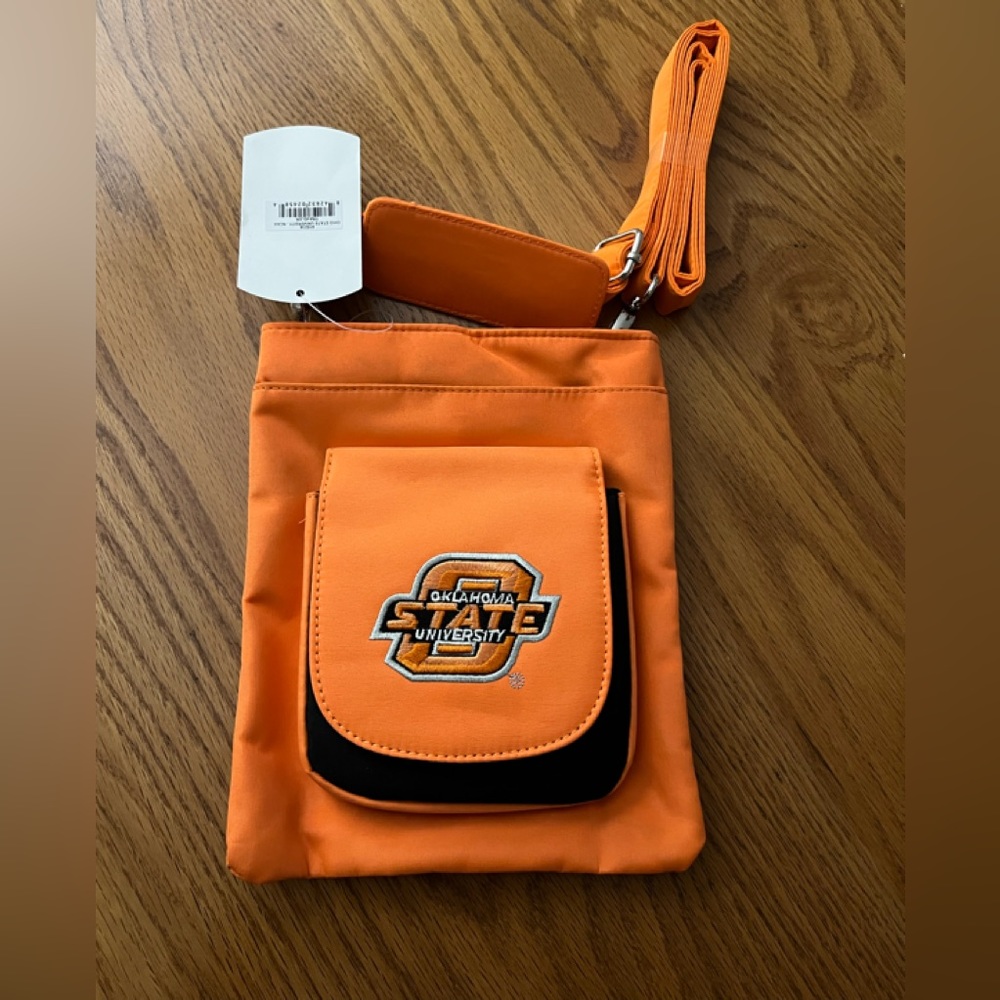 Officially licensed Oklahoma State University logo cross body purse 👜 handbag.